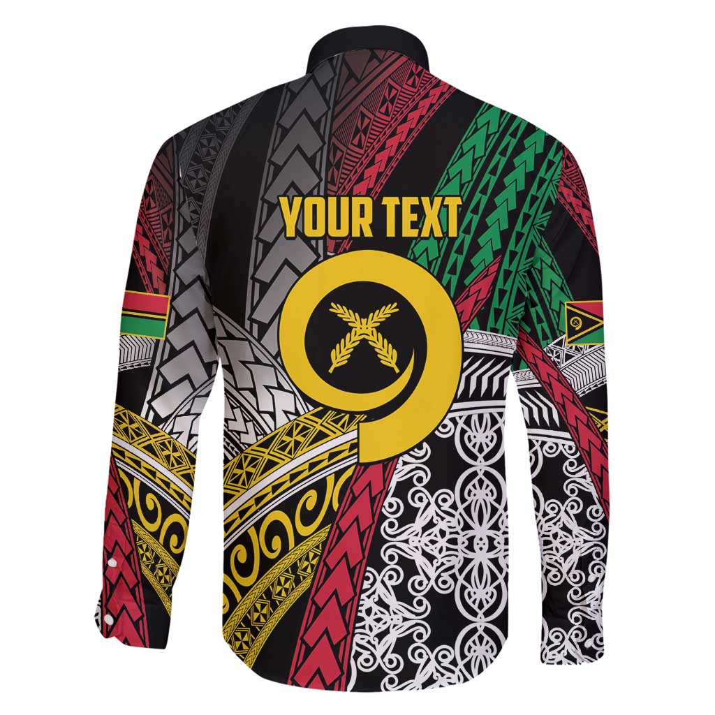 Vanuatu Proud to be Ni-van Personalised Family Matching Long Sleeve Bodycon Dress and Hawaiian Shirt with Mutis En Atan Patterns