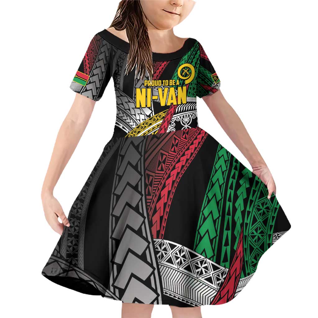 Vanuatu Proud to be Ni-van Personalised Family Matching Off Shoulder Short Dress and Hawaiian Shirt with Mutis En Atan Patterns
