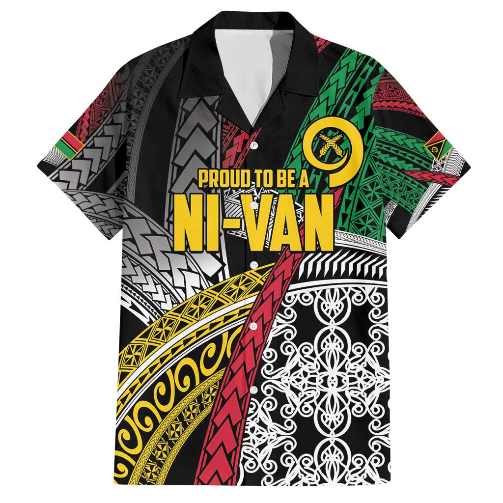 Vanuatu Proud to be Ni-van Personalised Family Matching Short Sleeve Bodycon Dress and Hawaiian Shirt with Mutis En Atan Patterns