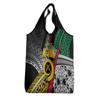 Vanuatu Proud to be Ni-van Personalised Grocery Bag with Mutis En Atan Patterns
