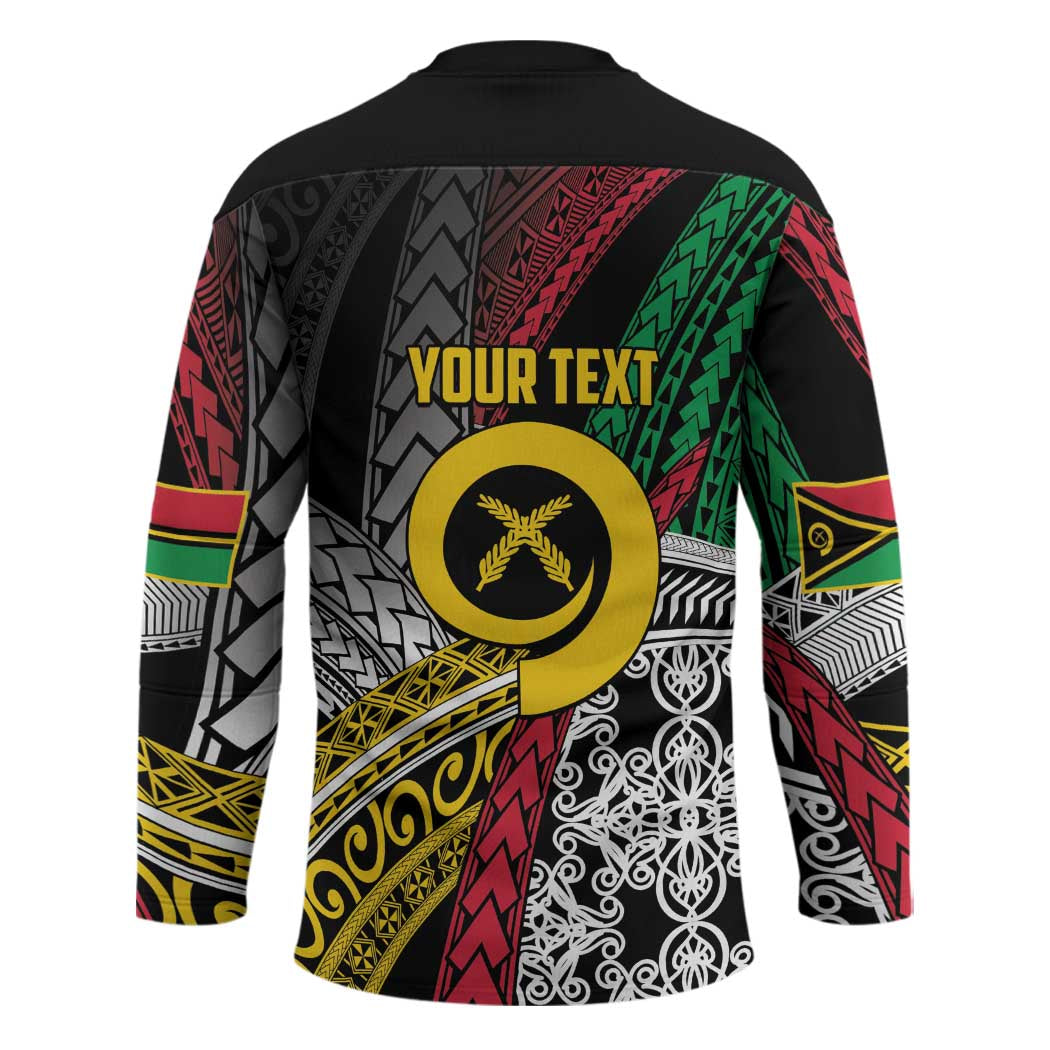Vanuatu Proud to be Ni-van Personalised Hockey Jersey with Mutis En Atan Patterns LT9 - Polynesian Pride