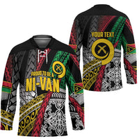 Vanuatu Proud to be Ni-van Personalised Hockey Jersey with Mutis En Atan Patterns LT9 - Polynesian Pride