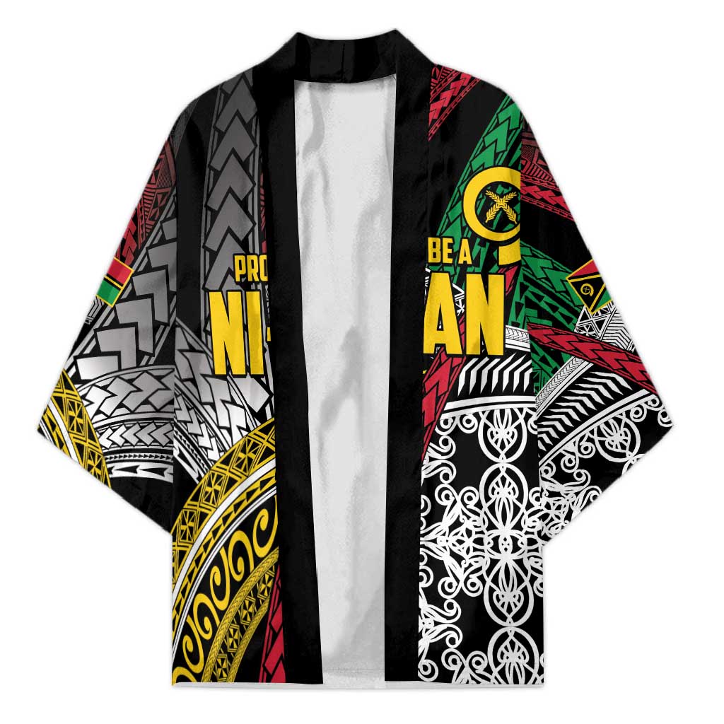 Vanuatu Proud to be Ni-van Personalised Kimono with Mutis En Atan Patterns - Polynesian Pride
