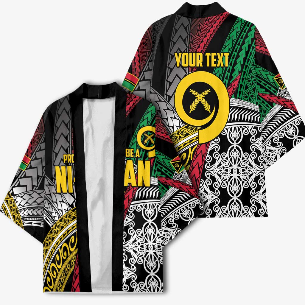 Vanuatu Proud to be Ni-van Personalised Kimono with Mutis En Atan Patterns - Polynesian Pride