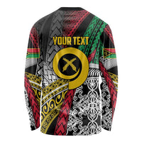 Vanuatu Proud to be Ni-van Personalised Long Sleeve Shirt with Mutis En Atan Patterns LT9 - Polynesian Pride