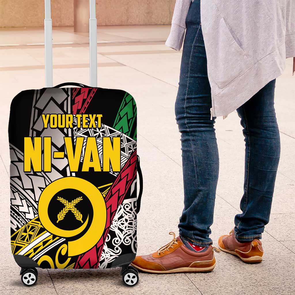 Vanuatu Proud to be Ni-van Personalised Luggage Cover with Mutis En Atan Patterns