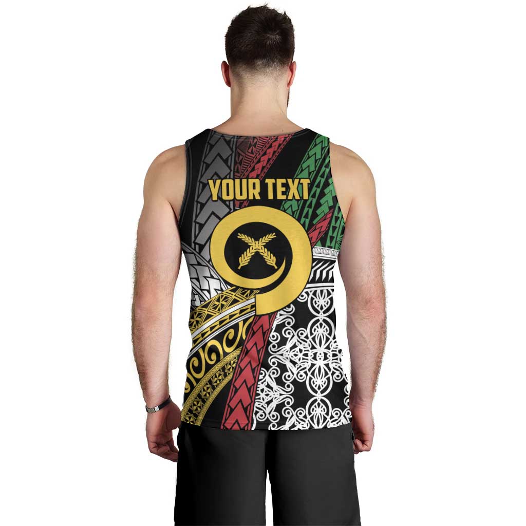Vanuatu Proud to be Ni-van Personalised Men Tank Top with Mutis En Atan Patterns LT9 - Polynesian Pride