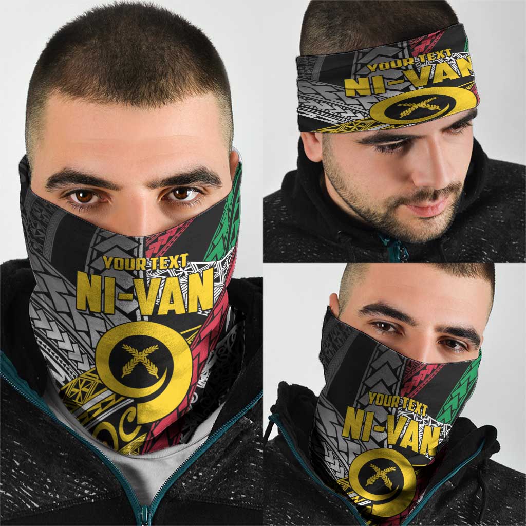 Vanuatu Proud to be Ni-van Personalised Neck Gaiter with Mutis En Atan Patterns - Polynesian Pride