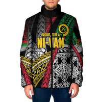 Vanuatu Proud to be Ni-van Personalised Padded Jacket with Mutis En Atan Patterns LT9 Men Black - Polynesian Pride