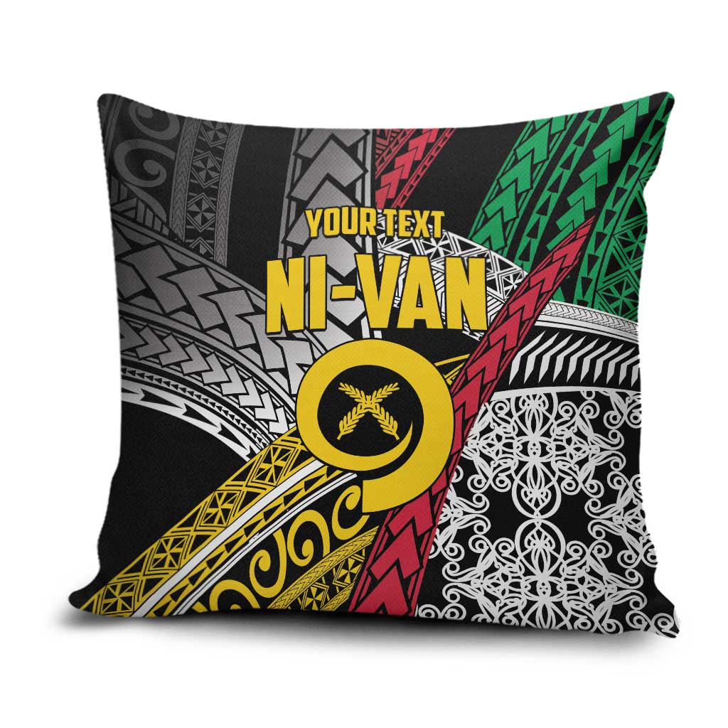 Vanuatu Proud to be Ni-van Personalised Pillow Cover with Mutis En Atan Patterns - Polynesian Pride