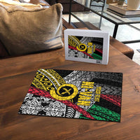 Vanuatu Proud to be Ni-van Personalised Puzzle with Mutis En Atan Patterns LT9 - Polynesian Pride