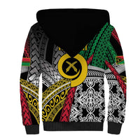 Vanuatu Proud to be Ni-van Personalised Sherpa Hoodie with Mutis En Atan Patterns LT9 - Polynesian Pride