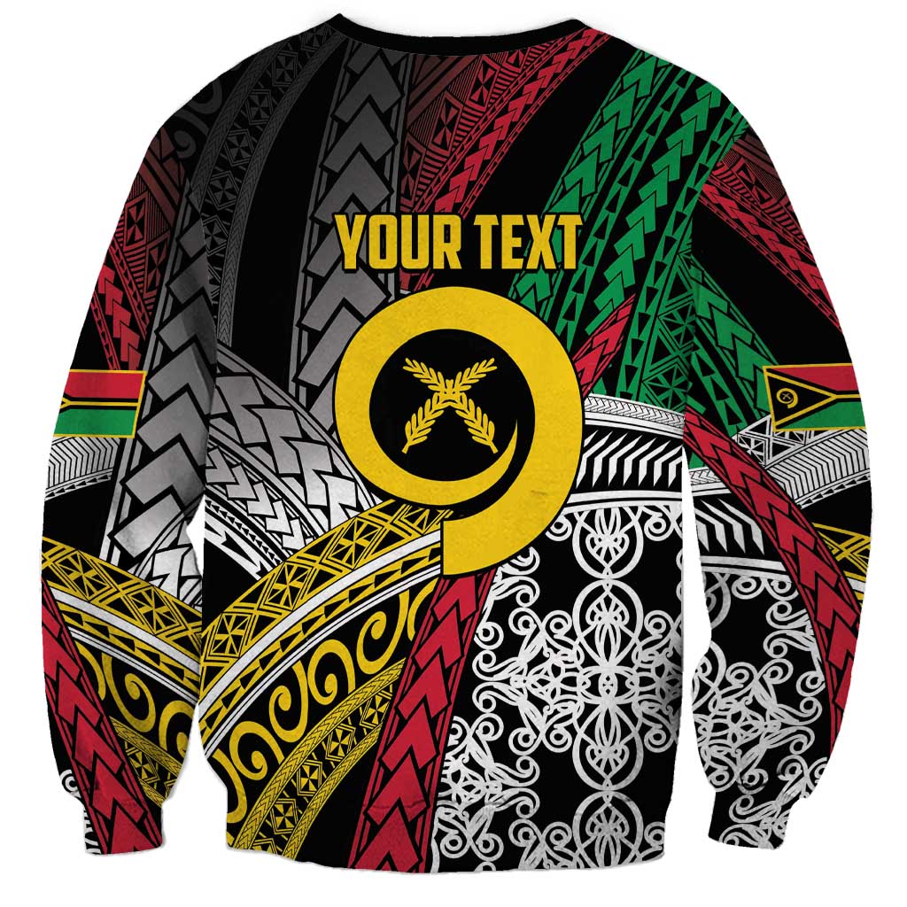Vanuatu Proud to be Ni-van Personalised Sweatshirt with Mutis En Atan Patterns LT9 - Polynesian Pride
