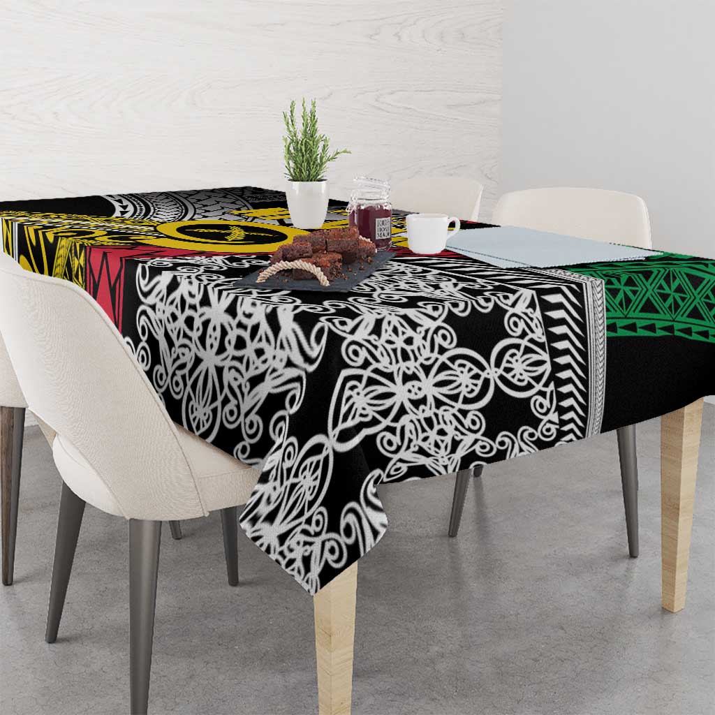 Vanuatu Proud to be Ni-van Personalised Tablecloth with Mutis En Atan Patterns LT9 - Polynesian Pride