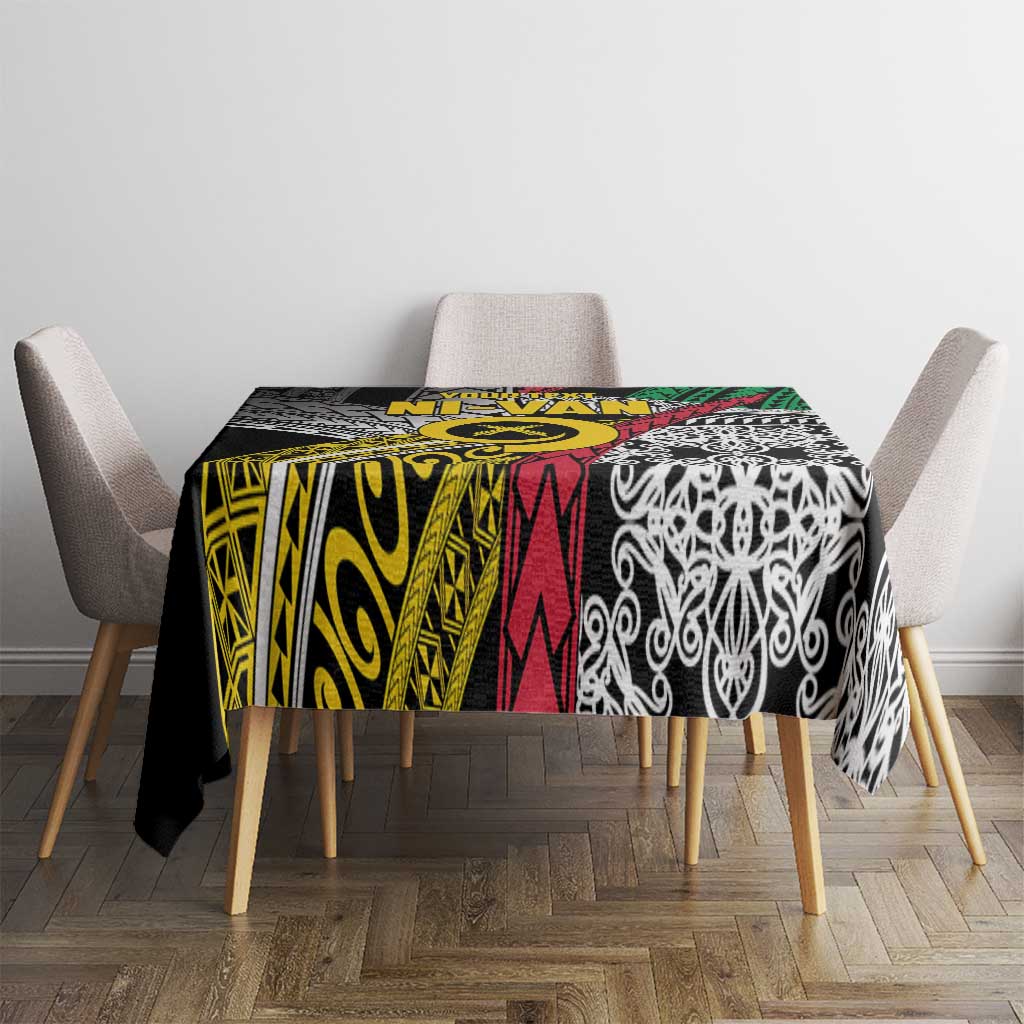 Vanuatu Proud to be Ni-van Personalised Tablecloth with Mutis En Atan Patterns LT9 - Polynesian Pride