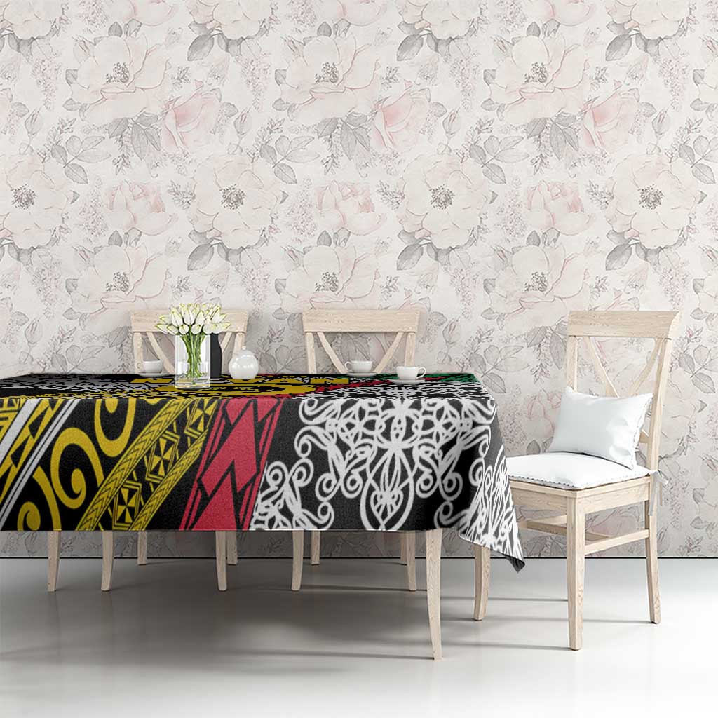 Vanuatu Proud to be Ni-van Personalised Tablecloth with Mutis En Atan Patterns LT9 - Polynesian Pride
