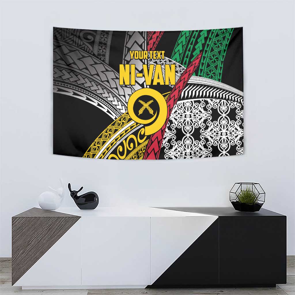 Vanuatu Proud to be Ni-van Personalised Tapestry with Mutis En Atan Patterns
