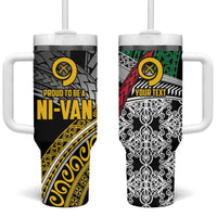 Vanuatu Proud to be Ni-van Personalised Tumbler With Handle with Mutis En Atan Patterns