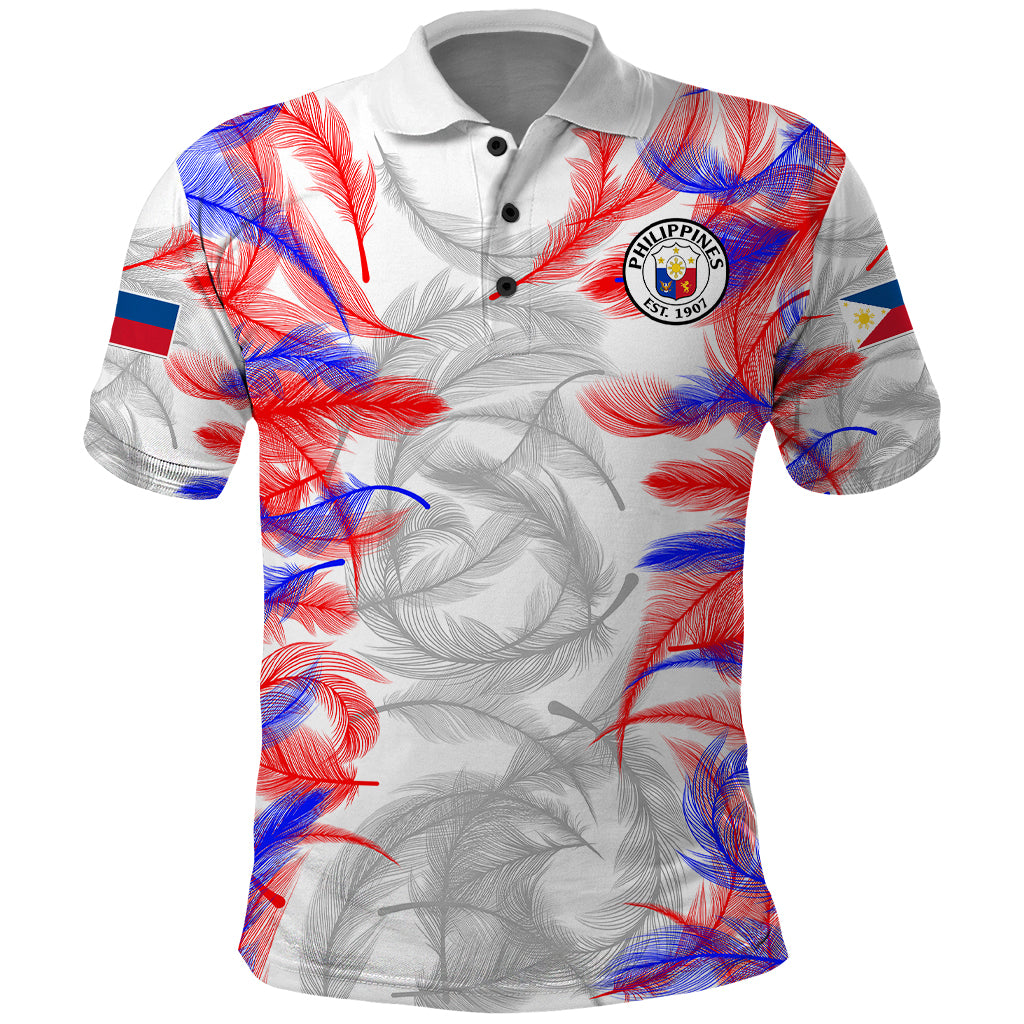 2023 Philippines Anzkals Football Polo Shirt Pilipinas Be Unique LT9 White - Polynesian Pride