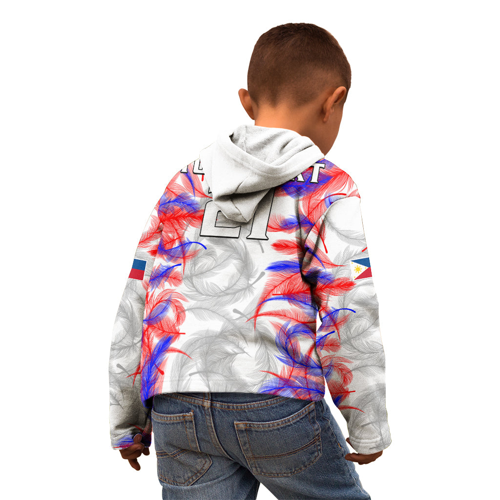 (Custom Text And Number) 2023 Philippines Anzkals Football Kid Hoodie Pilipinas Be Unique LT9 - Polynesian Pride