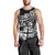 Fiji Islands Men Tank Top Coat of Arms Fijian Flower Polynesian Pattern - Black LT9 - Polynesian Pride