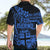 Fiji Islands Hawaiian Shirt Coat of Arms Fijian Flower Polynesian Pattern - Blue LT9 - Polynesian Pride