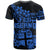 Fiji Islands T Shirt Coat of Arms Fijian Flower Polynesian Pattern Blue LT9 - Polynesian Pride