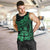 Fiji Islands Men Tank Top Coat of Arms Fijian Flower Polynesian Pattern - Green LT9 - Polynesian Pride