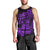 Fiji Islands Men Tank Top Coat of Arms Fijian Flower Polynesian Pattern - Purple LT9 - Polynesian Pride