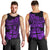 Fiji Islands Men Tank Top Coat of Arms Fijian Flower Polynesian Pattern - Purple LT9 - Polynesian Pride