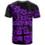 Fiji Islands T Shirt Coat of Arms Fijian Flower Polynesian Pattern Purple LT9 - Polynesian Pride
