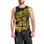 Fiji Islands Men Tank Top Coat of Arms Fijian Flower Polynesian Pattern - Yellow LT9 - Polynesian Pride