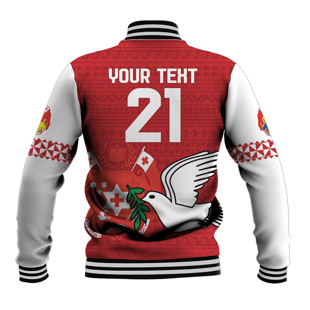 Custom Tonga Rugby Baseball Jacket Mate Maa Kupesi Style LT9 - Polynesian Pride