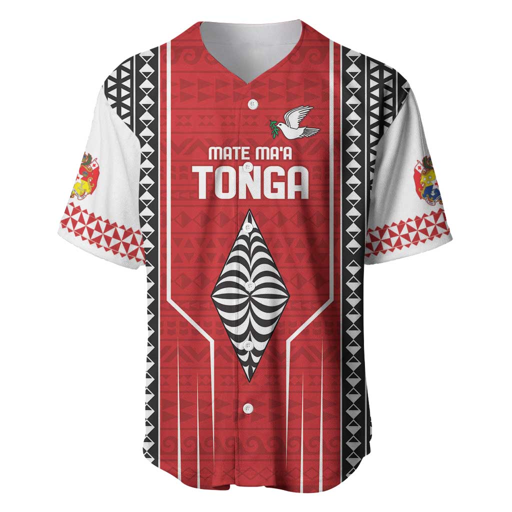 Custom Tonga Rugby Baseball Jersey Mate Maa Kupesi Style