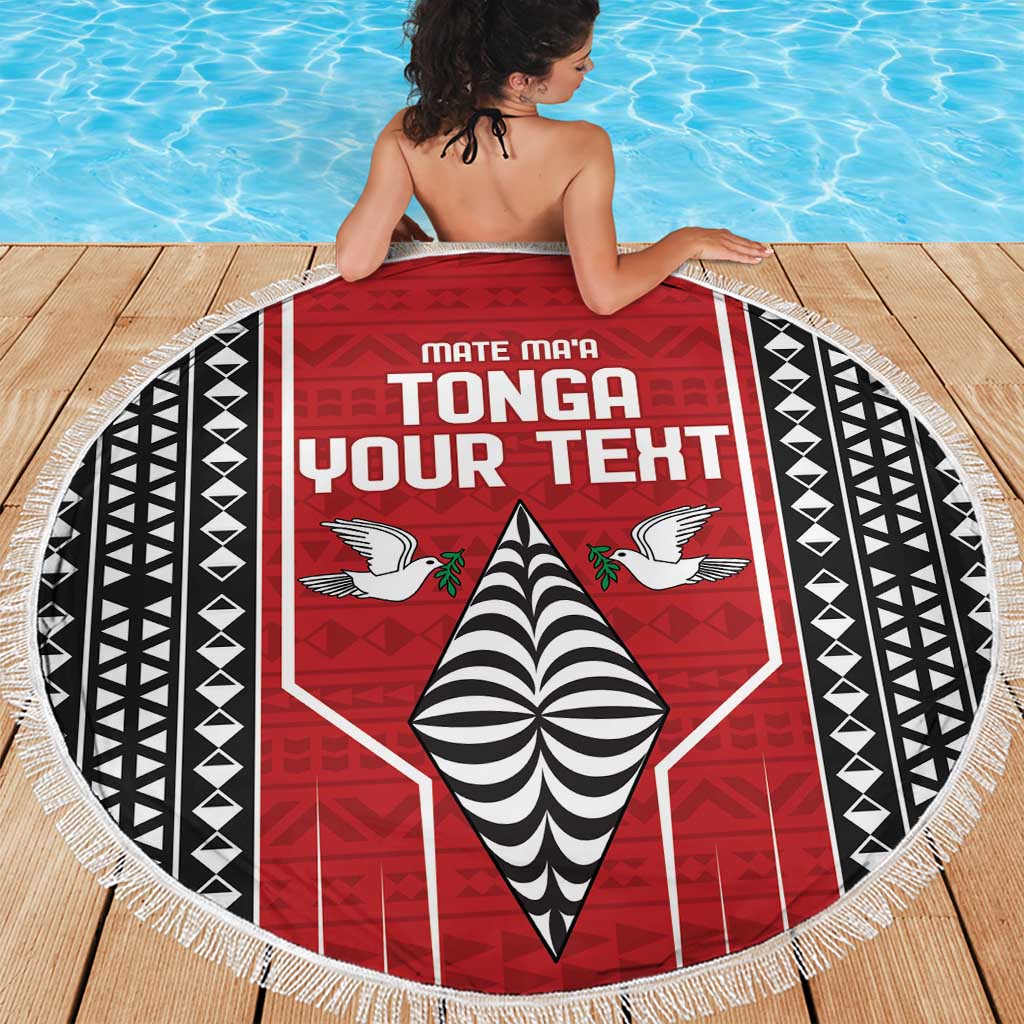 Custom Tonga Rugby Beach Blanket Mate Maa Kupesi Style LT9 - Polynesian Pride