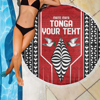Custom Tonga Rugby Beach Blanket Mate Maa Kupesi Style LT9 - Polynesian Pride