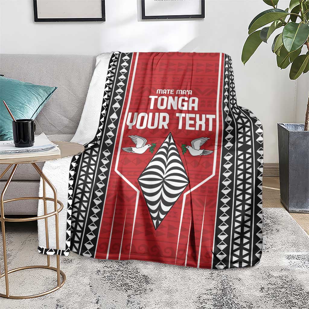 Custom Tonga Rugby Blanket Mate Maa Kupesi Style LT9 - Polynesian Pride