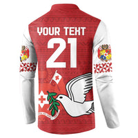 Custom Tonga Rugby Button Sweatshirt Mate Maa Kupesi Style LT9 - Polynesian Pride