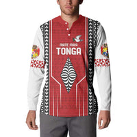 Custom Tonga Rugby Button Sweatshirt Mate Maa Kupesi Style LT9 - Polynesian Pride