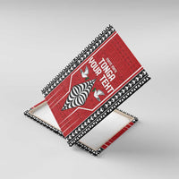 Custom Tonga Rugby Canvas Wall Art Mate Maa Kupesi Style LT9 With Frame Red - Polynesian Pride