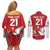 Custom Tonga Rugby Couples Matching Off Shoulder Short Dress and Long Sleeve Button Shirt Mate Maa Kupesi Style