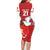 Custom Tonga Rugby Family Matching Long Sleeve Bodycon Dress and Hawaiian Shirt Mate Maa Kupesi Style