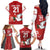 Custom Tonga Rugby Family Matching Off The Shoulder Long Sleeve Dress and Hawaiian Shirt Mate Maa Kupesi Style