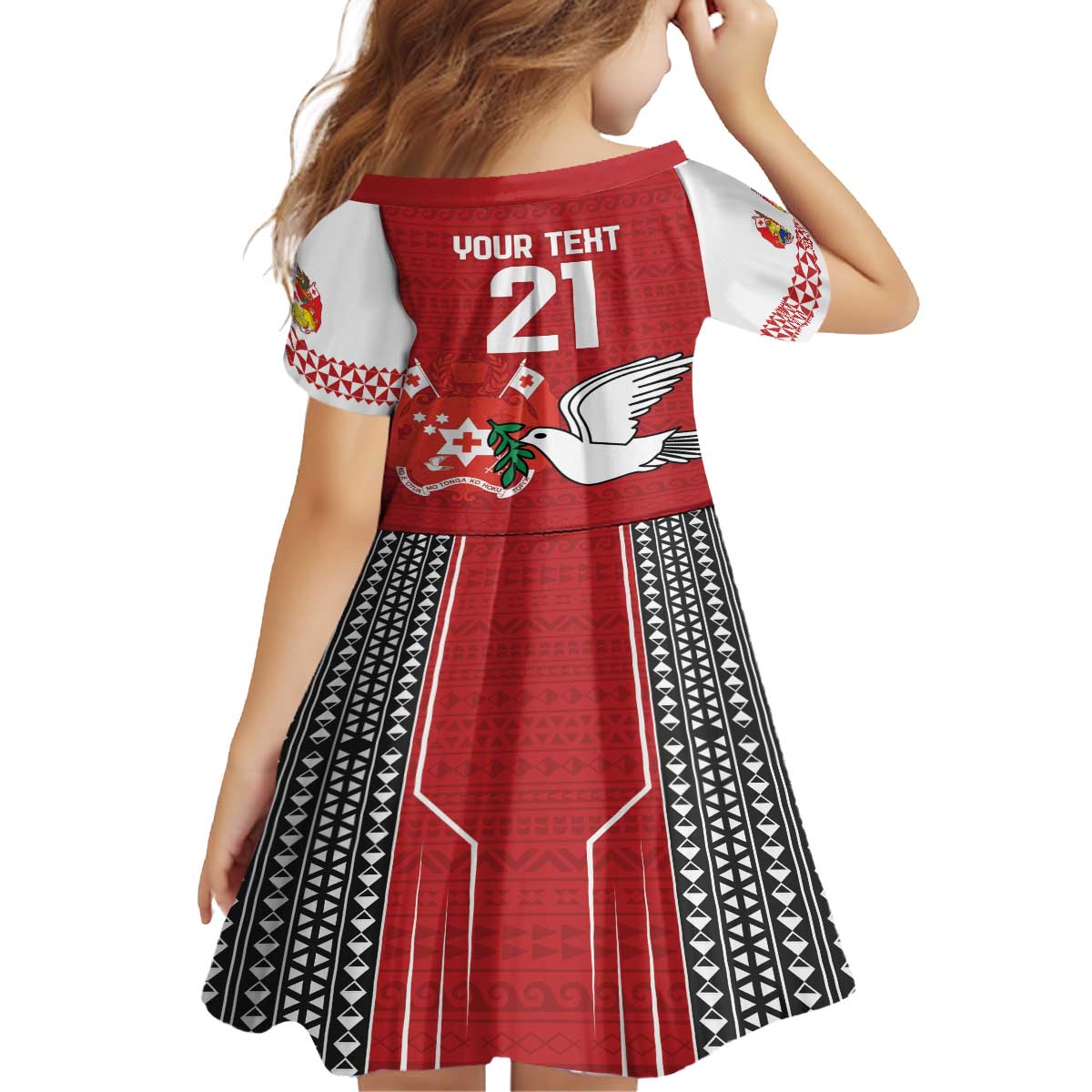 Custom Tonga Rugby Family Matching Puletasi and Hawaiian Shirt Mate Maa Kupesi Style LT9 - Polynesian Pride