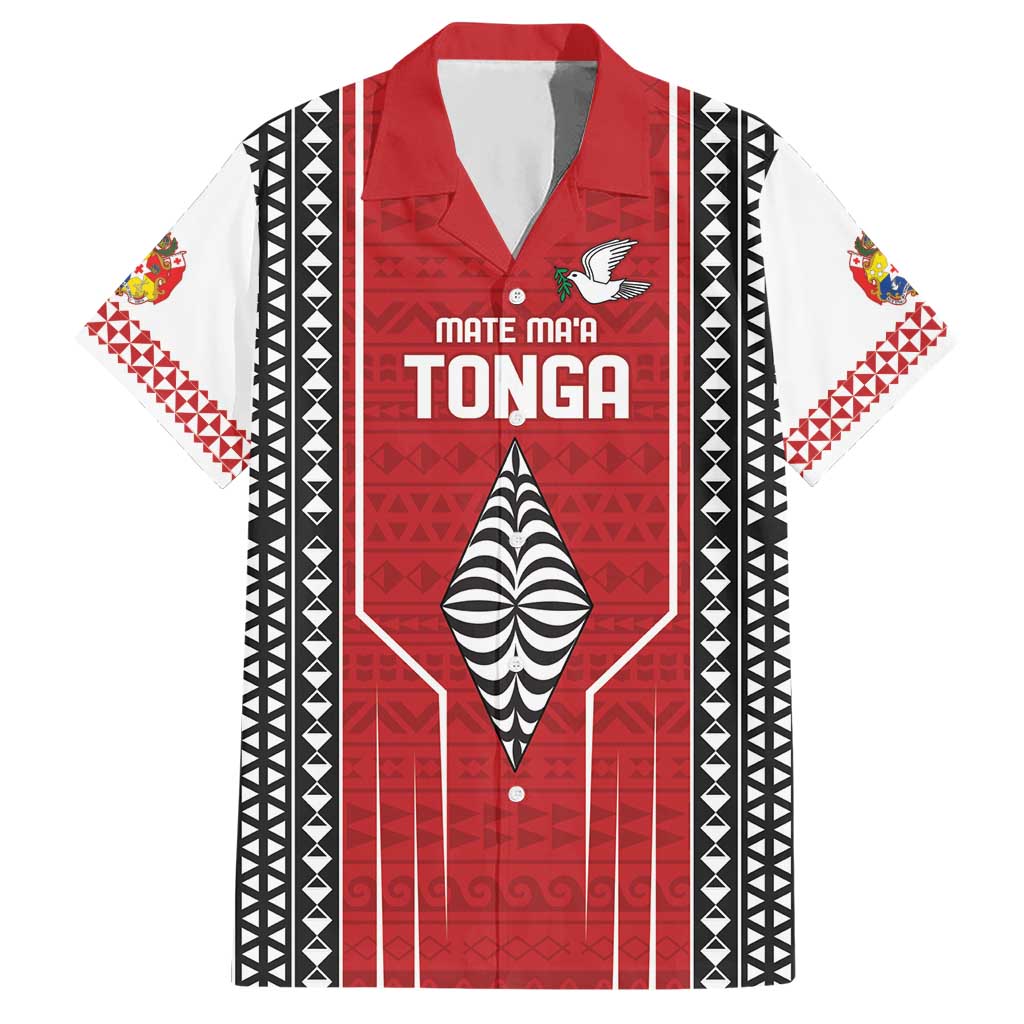 Custom Tonga Rugby Hawaiian Shirt Mate Maa Kupesi Style