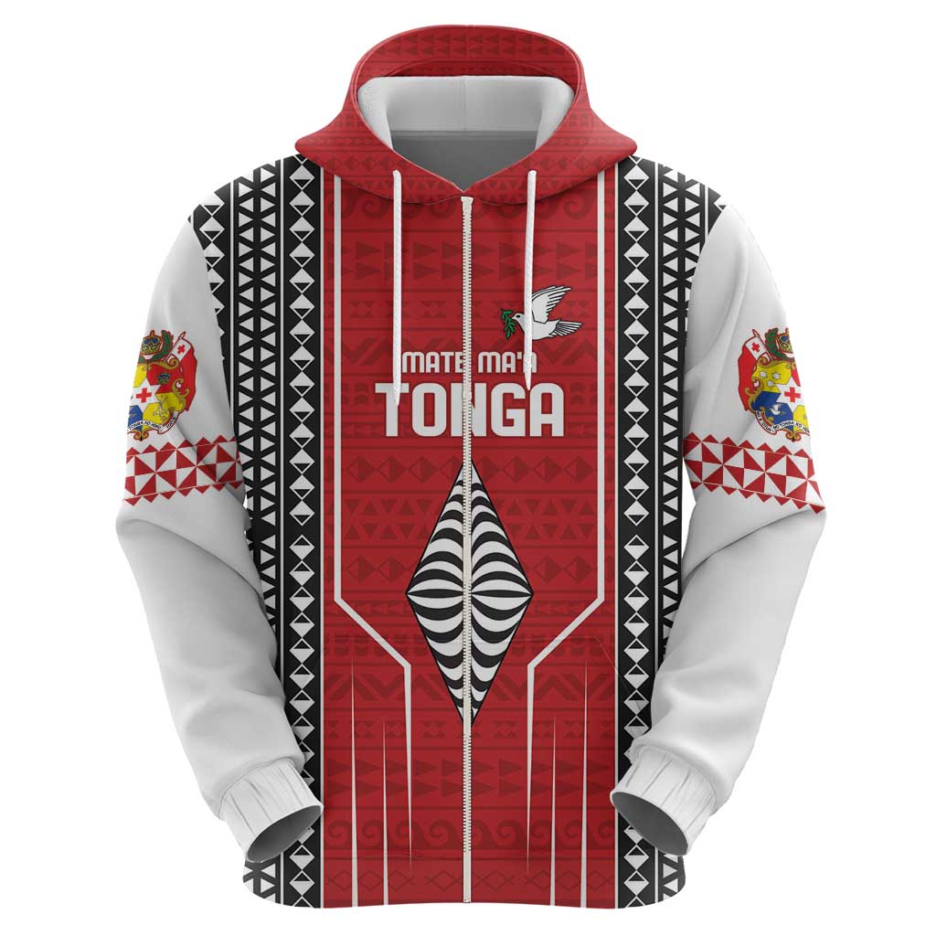 Custom Tonga Rugby Hoodie Mate Maa Kupesi Style