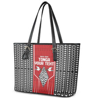 Custom Tonga Rugby Leather Tote Bag Mate Maa Kupesi Style LT9 - Polynesian Pride