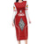 Custom Tonga Rugby Long Sleeve Bodycon Dress Mate Maa Kupesi Style