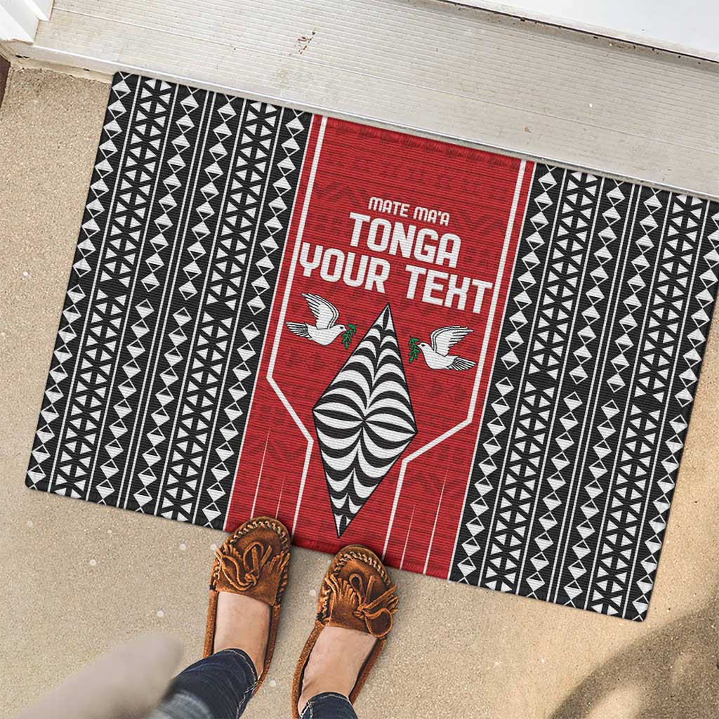Custom Tonga Rugby Rubber Doormat Mate Maa Kupesi Style LT9 - Polynesian Pride
