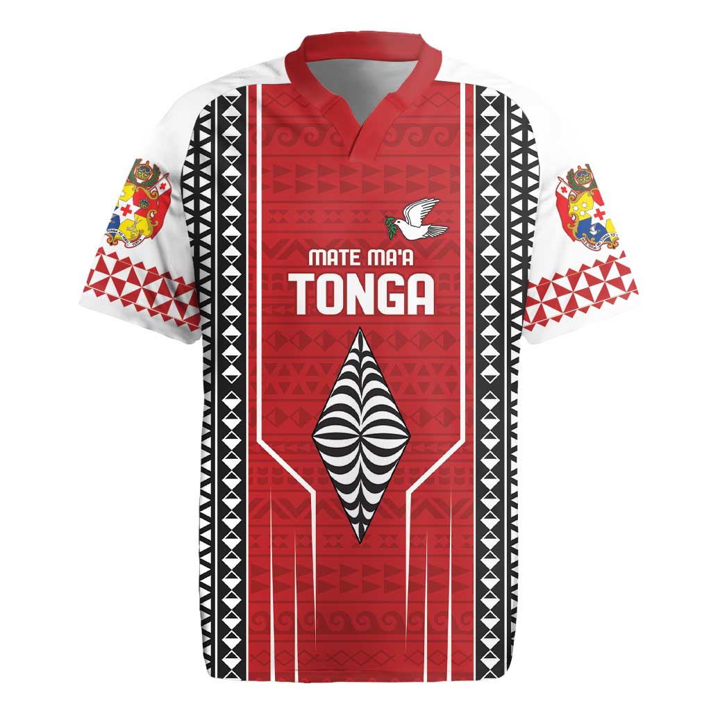 Custom Tonga Rugby Rugby Jersey Mate Maa Kupesi Style LT9 Red - Polynesian Pride